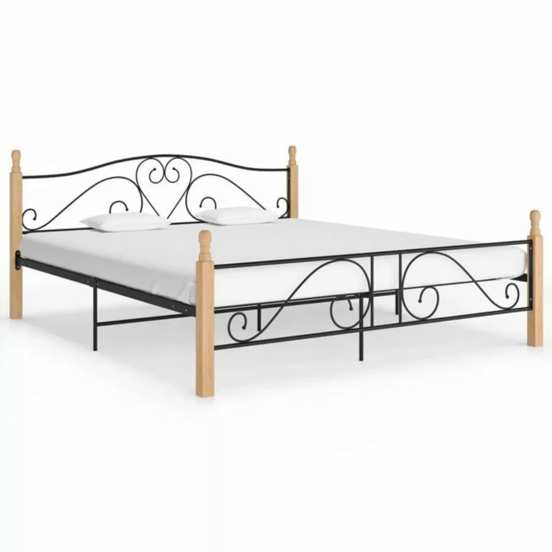 furnicato Bett Bettgestell Schwarz Metall 180x200 cm günstig online kaufen