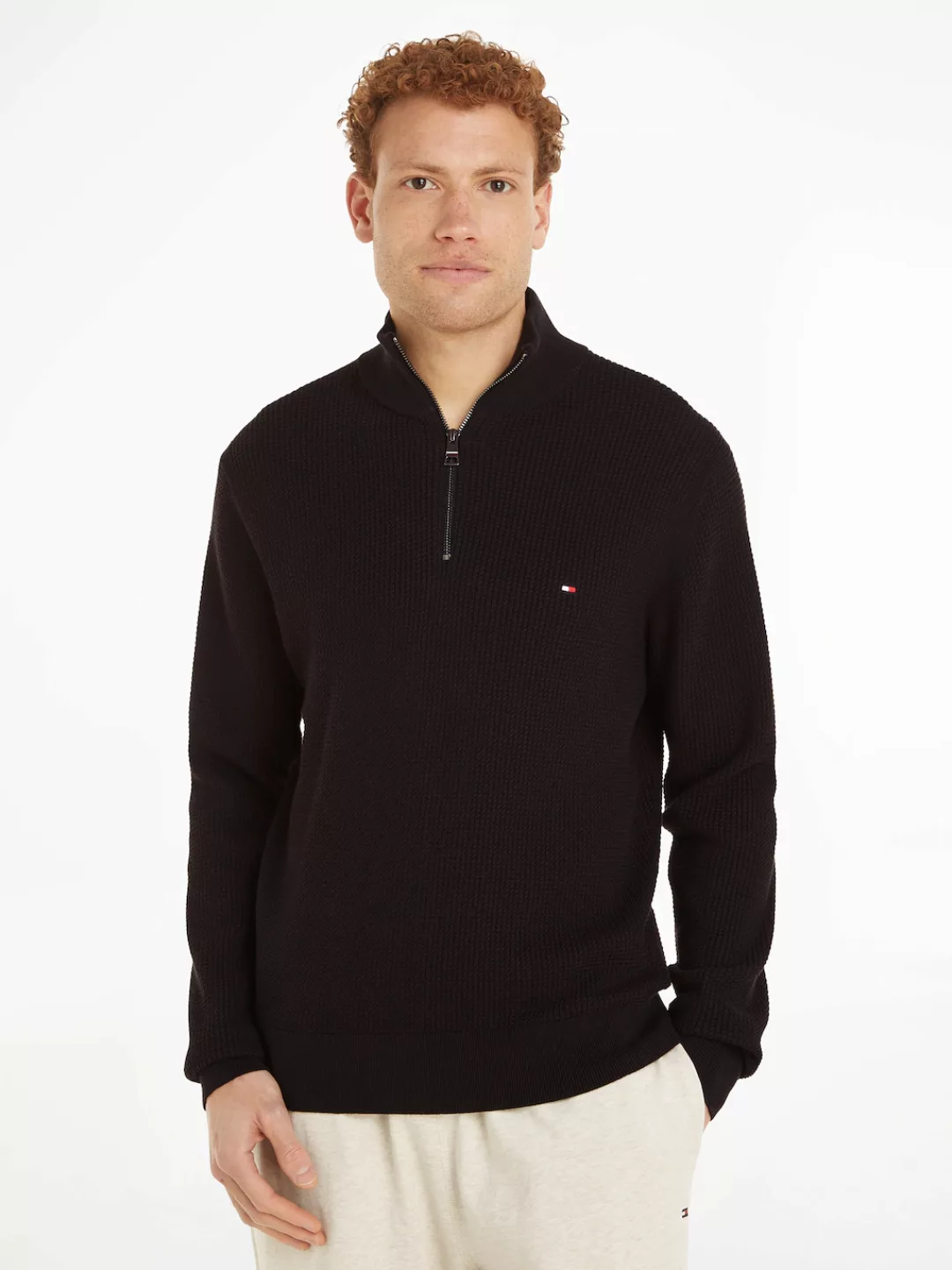 Tommy Hilfiger Troyer "STRUCTURE ZIP MOCK" günstig online kaufen