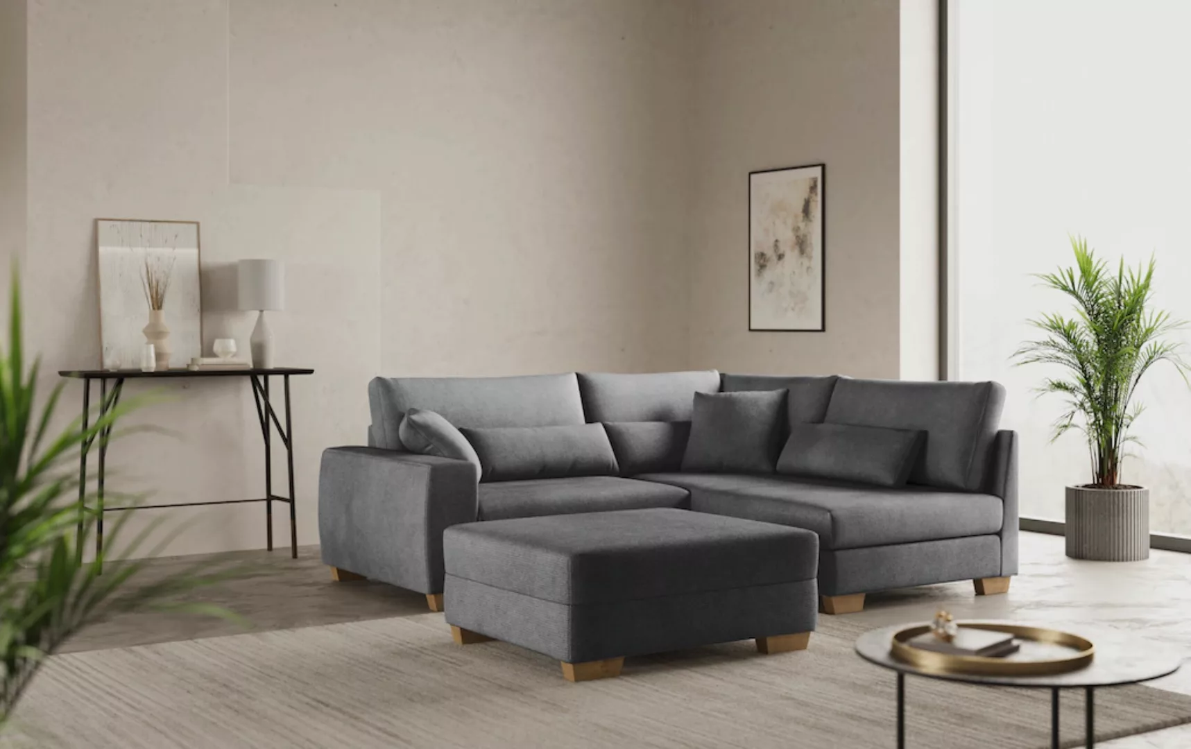 Home affaire Ecksofa "Helena II DuraSpring", mit Taschenfederkern, bis 140 günstig online kaufen