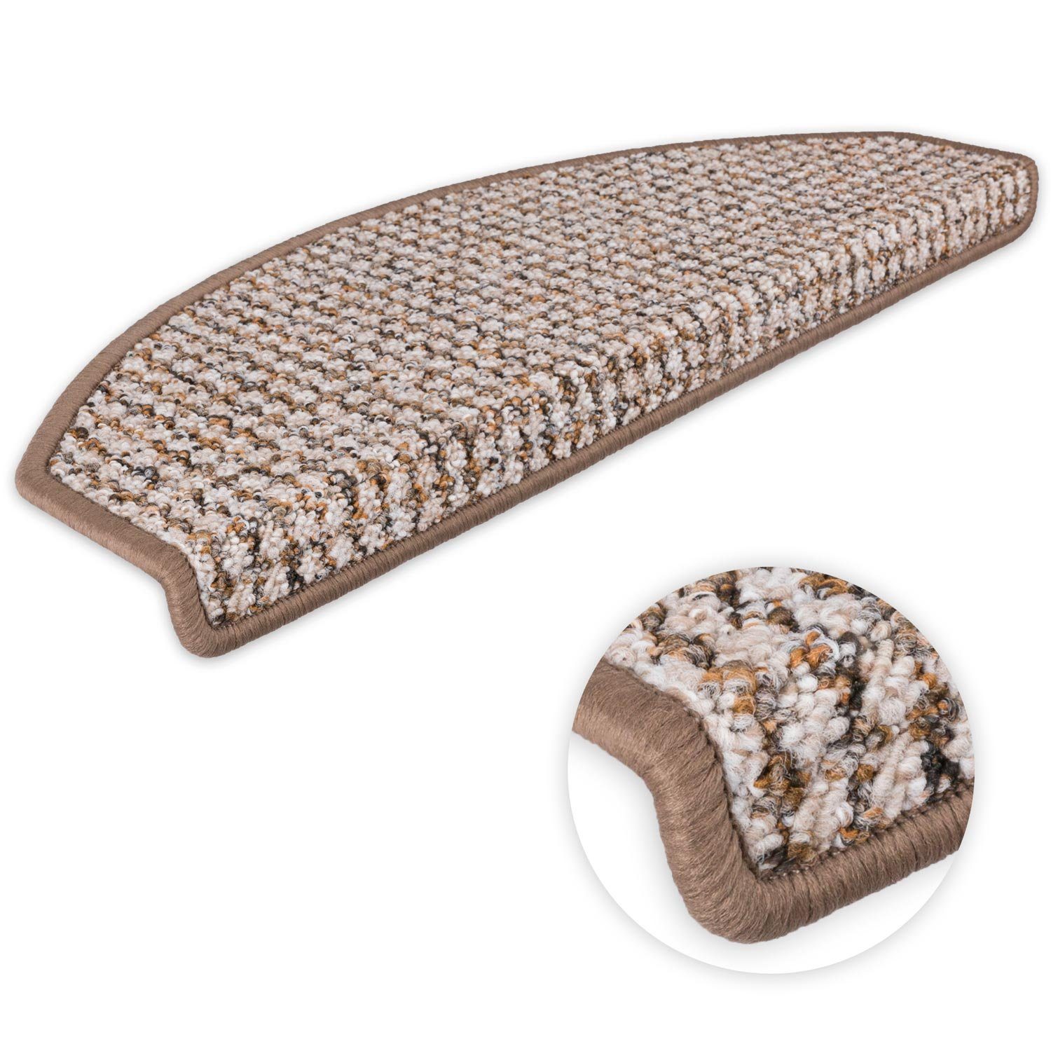 Metzker® Stufenmatte Stufenmatten Gera Halbrund Hellbraun günstig online kaufen
