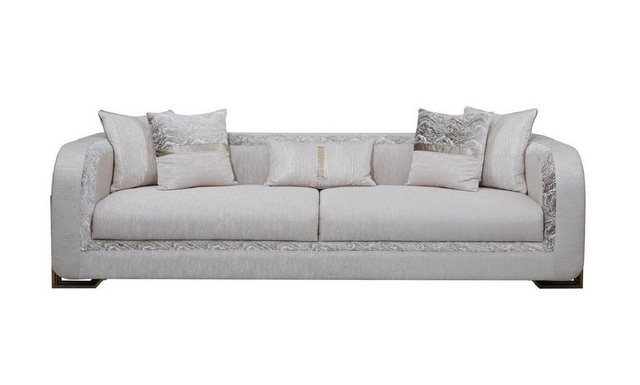 JVmoebel 3-Sitzer Dreisitzer Sofa 3 Sitzer Grau Polstersofa Stoffsofa Moder günstig online kaufen