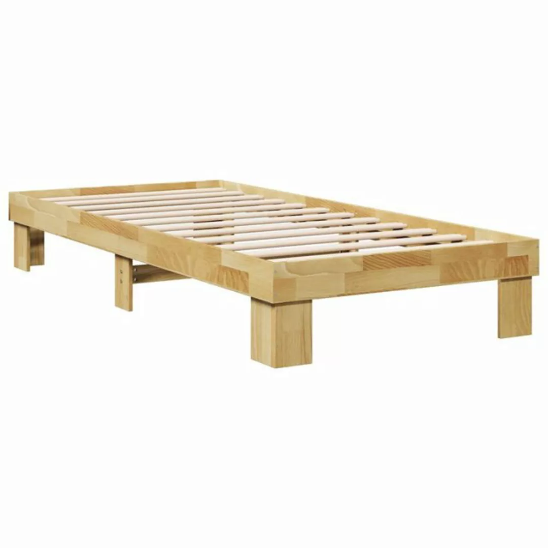 vidaXL Bett, Massivholzbett ohne Matratze 75x190 cm Eichenholz günstig online kaufen