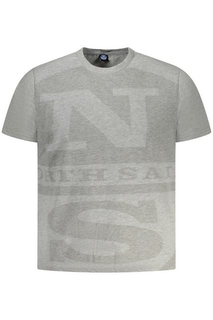 North Sails T-Shirt Graues Herren T-Shirt mit Print und Rundhals für günstig online kaufen