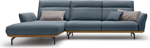 Creation BY ROLF BENZ Ecksofa »CR.460«, Sockel in Nussbaum, Winkelfüße in U günstig online kaufen