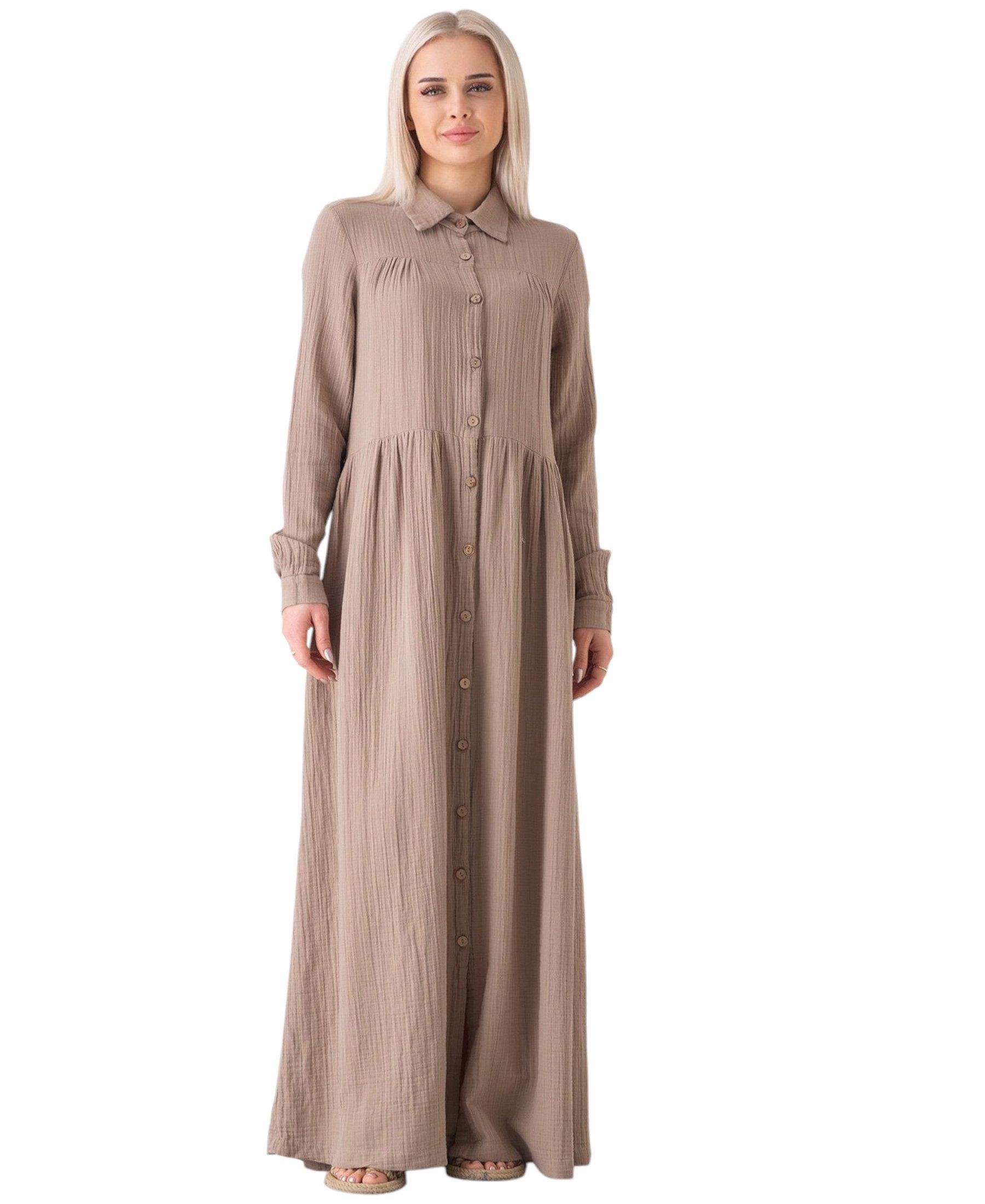 WENOR Sommerkleid Musselin Maxikleid 100% Baumwolle, günstig online kaufen