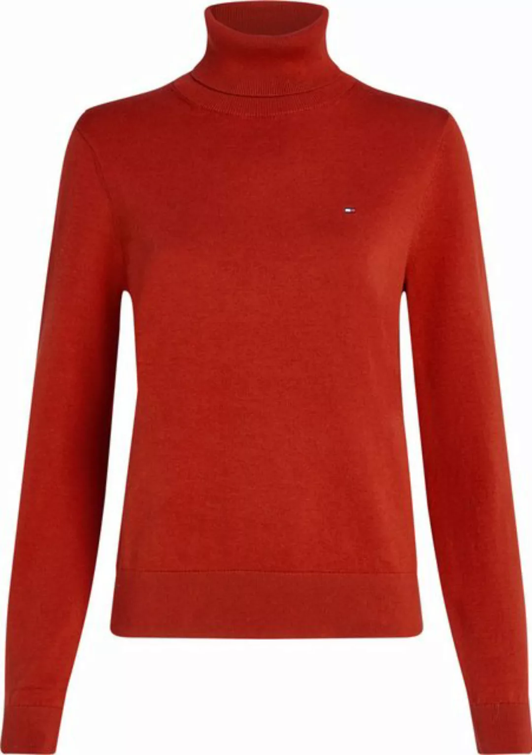 Tommy Hilfiger Strickpullover CO JERSEY STITCH ROLL-NK SWT mit Rollkragen günstig online kaufen