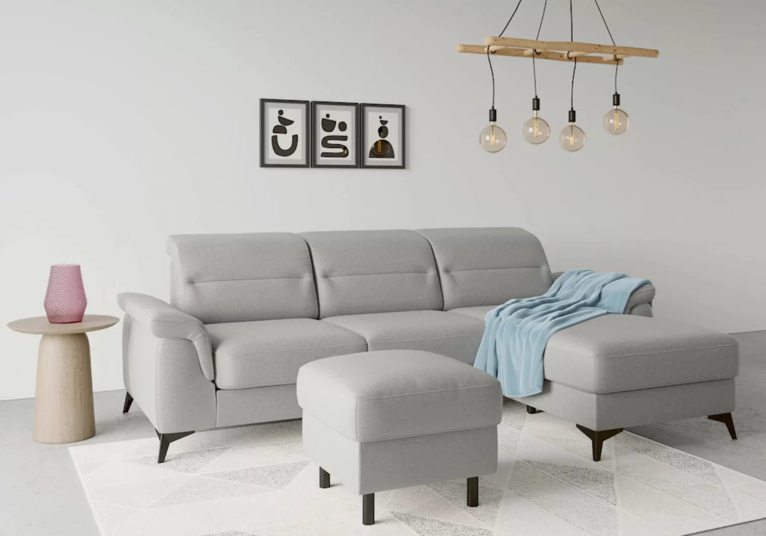 sit&more Ecksofa "Sinatra L-Form", mit Recamiere, optional mit Kopfteilvers günstig online kaufen