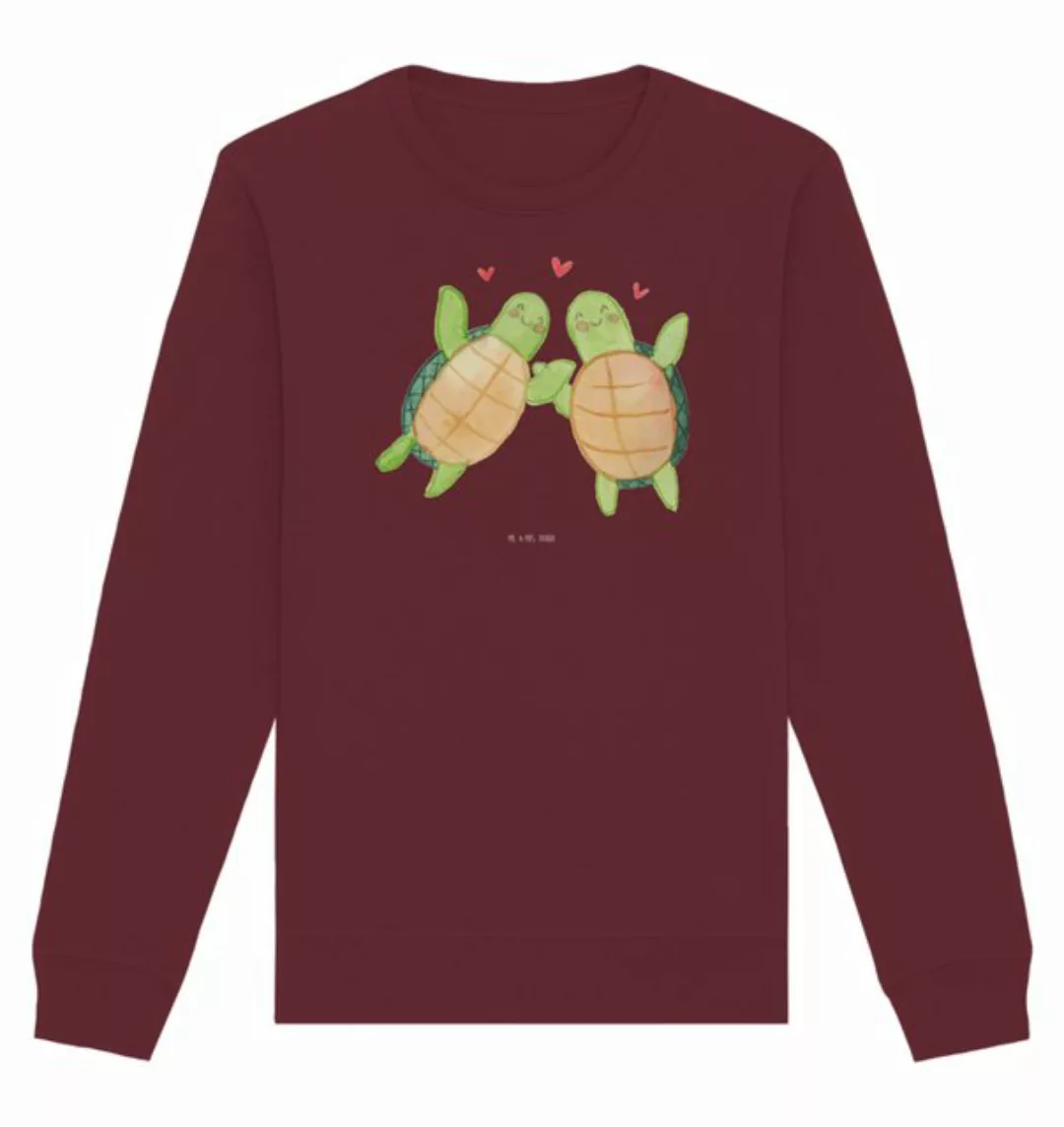 Mr. & Mrs. Panda Longpullover Größe XXL Schildkröten Paar - Burgundy - Gesc günstig online kaufen