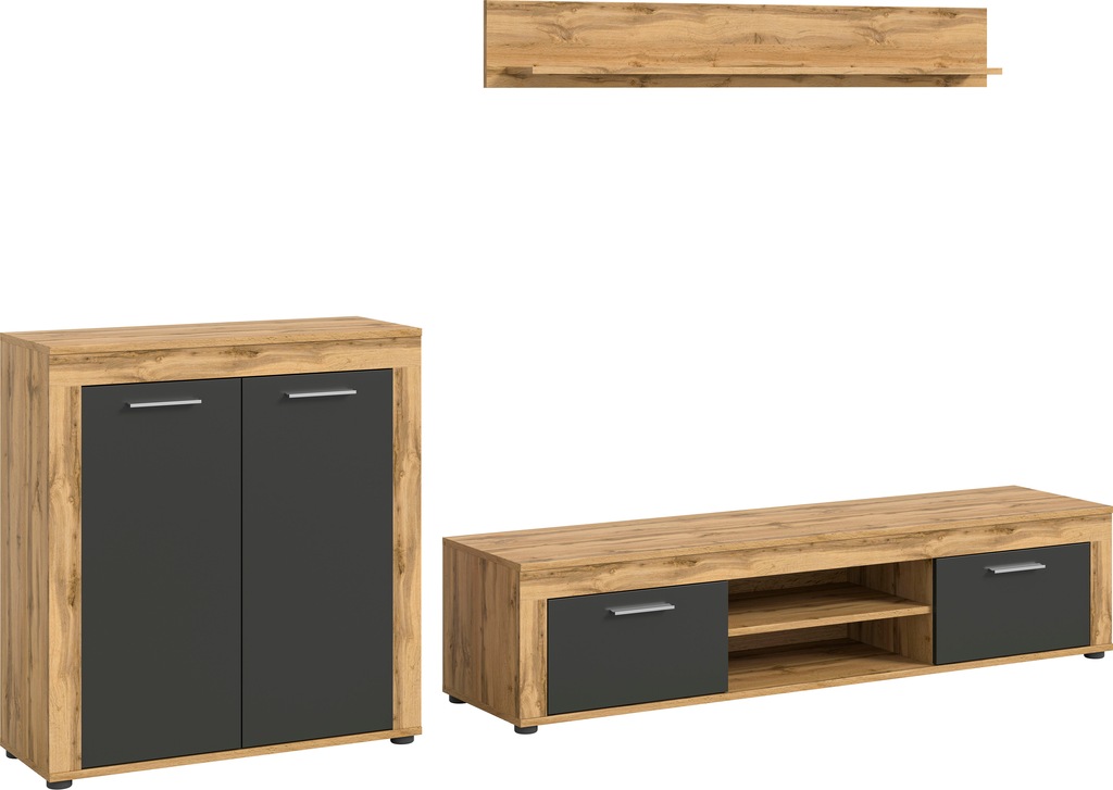 INOSIGN Wohnzimmer-Set "Aosta, Breite 255cm, bestehend aus Highboard, Lowbo günstig online kaufen