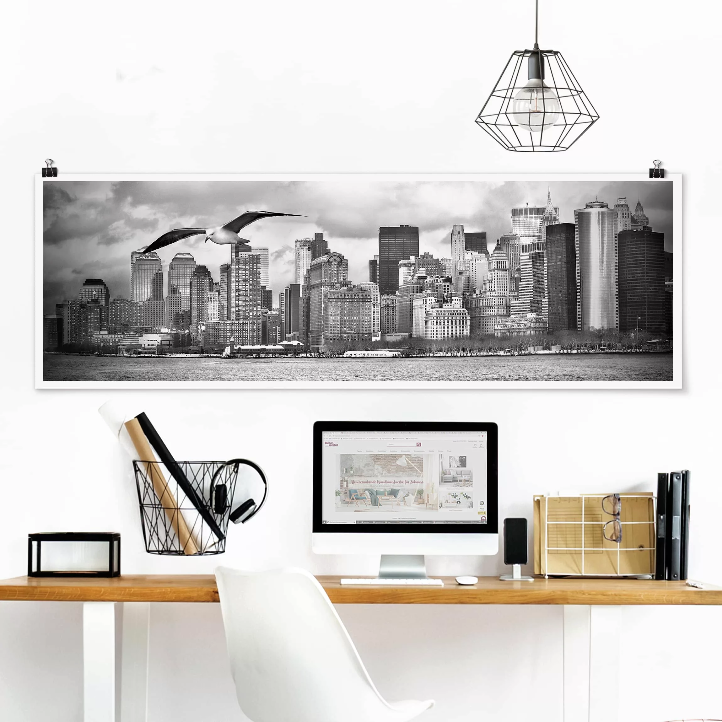 Panorama Poster Architektur & Skyline No.YK1 New York II günstig online kaufen