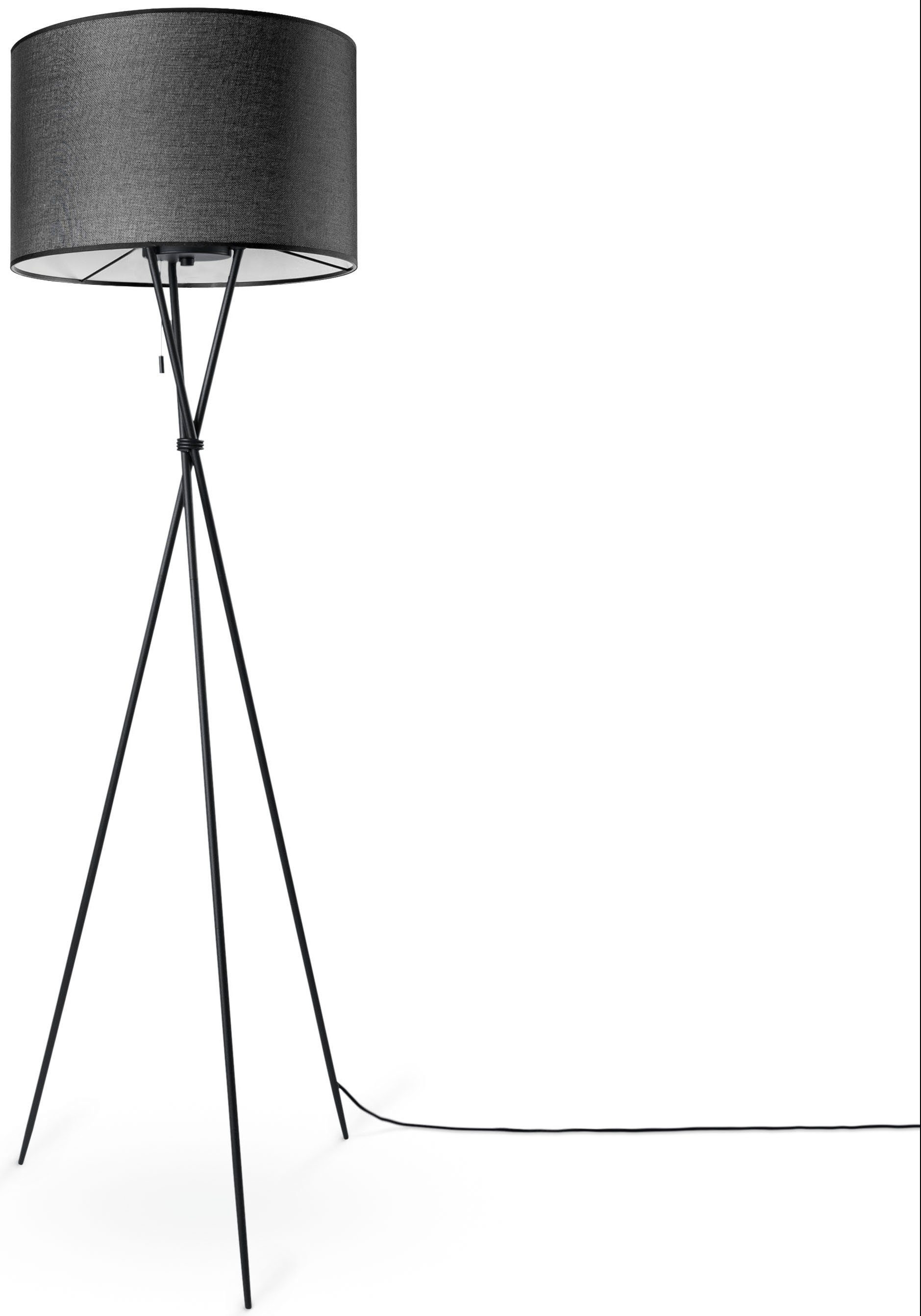 Paco Home Stehlampe KATE CANVAS UNI günstig online kaufen