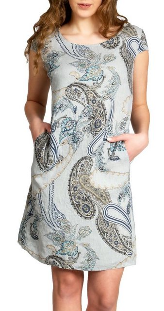 Caspar Sommerkleid SKL022 Damen Sommer Leinenkleid mit Paisley Print bis Gr günstig online kaufen