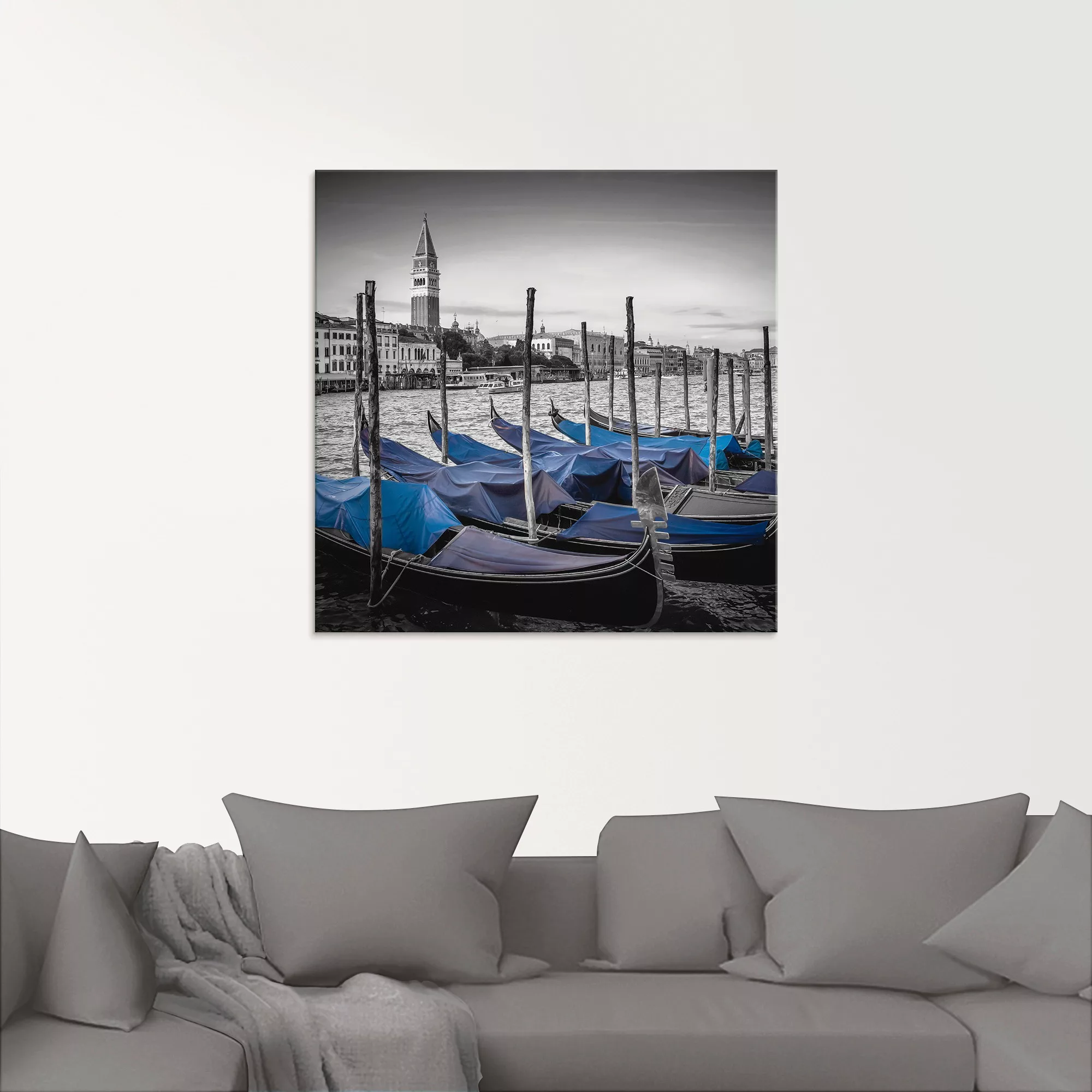 Artland Glasbild "Venedig Canal Grande & Markusturm I", Boote & Schiffe, (1 günstig online kaufen