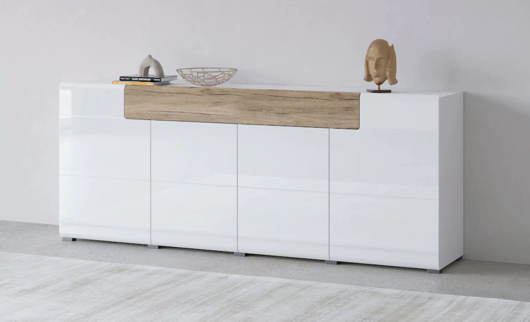 INOSIGN Sideboard "Toledo,Breite 208cm,moderne Kommode mit dekorative Fräsu günstig online kaufen