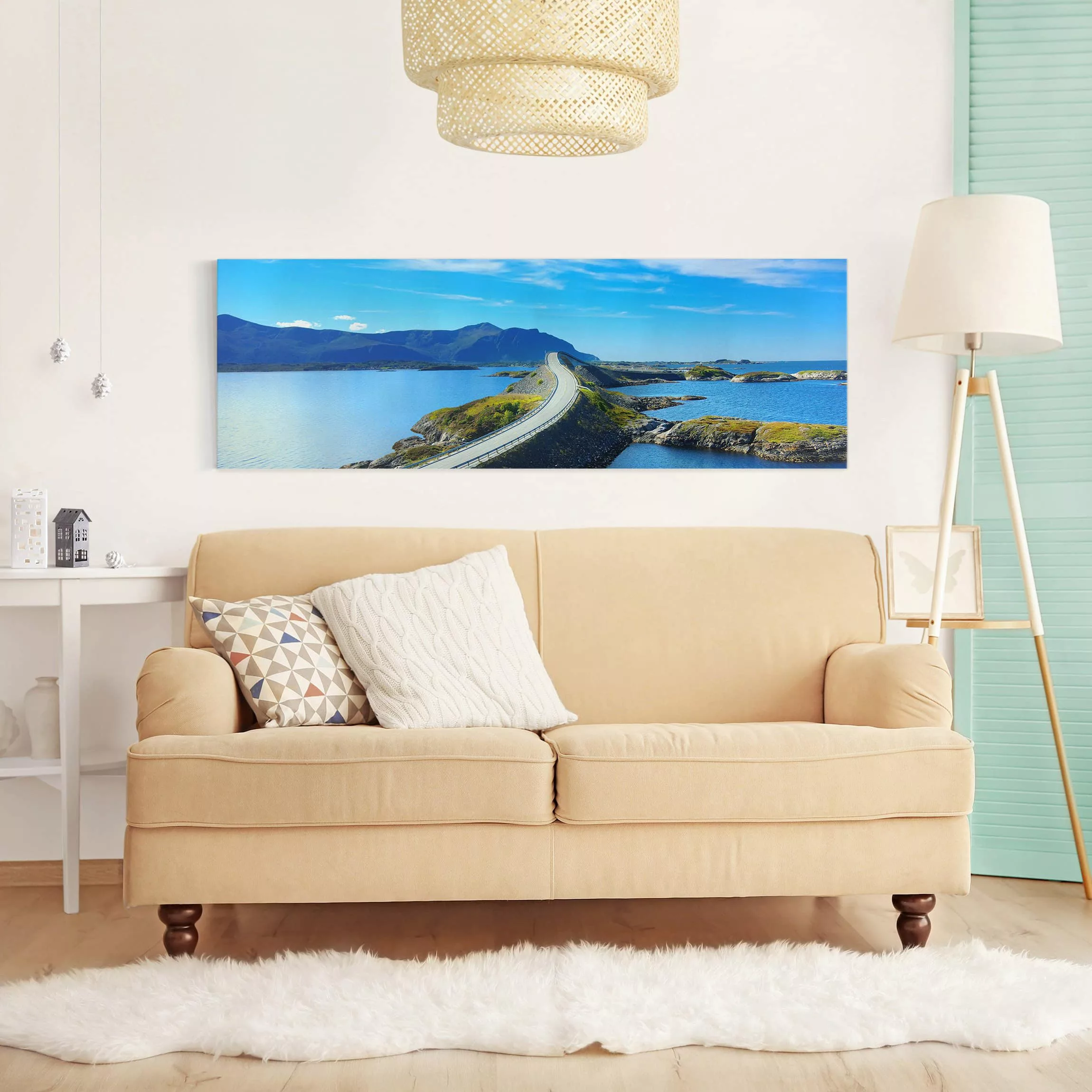 Leinwandbild Natur & Landschaft - Panorama Crossing Norway günstig online kaufen