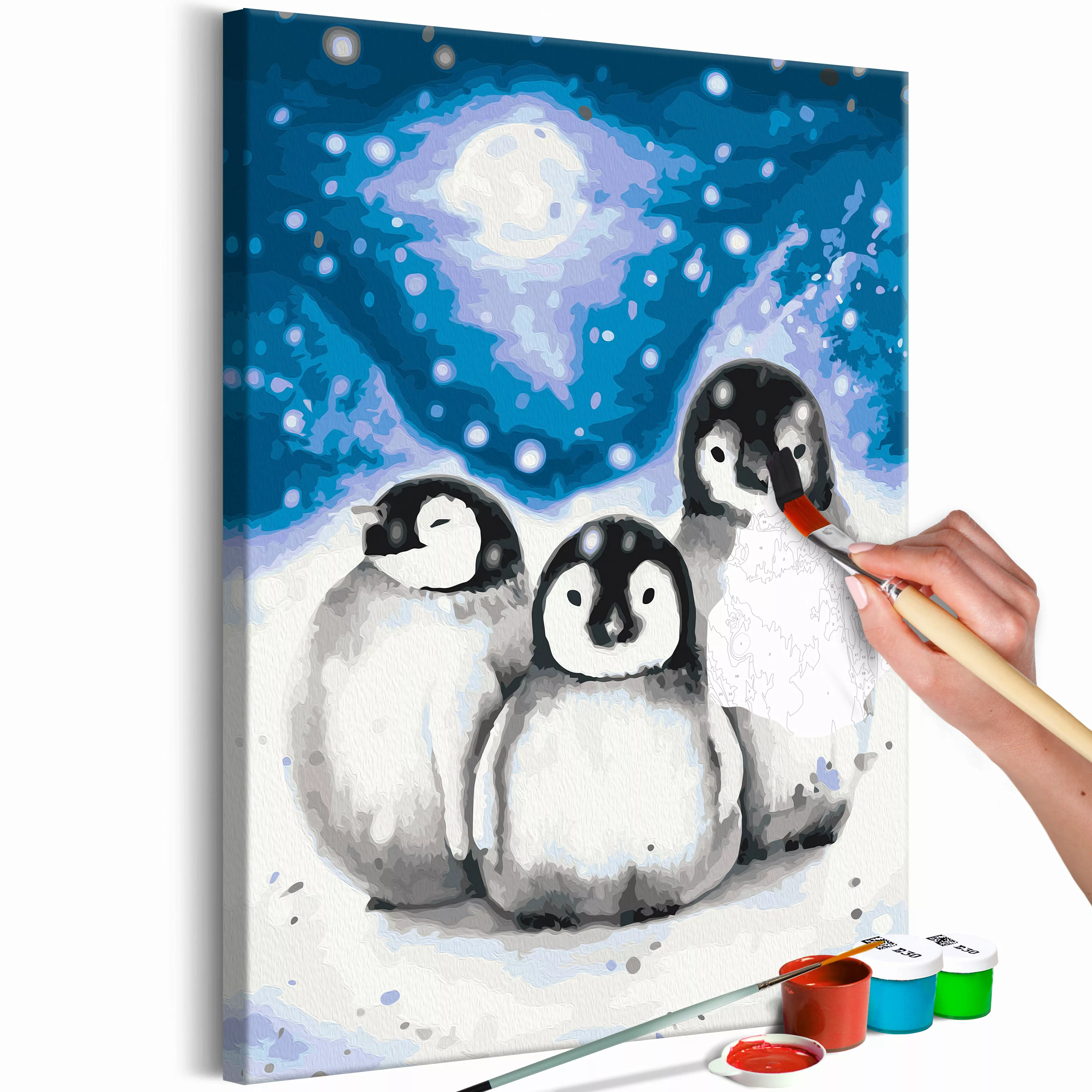 Malen Nach Zahlen - Three Penguins günstig online kaufen