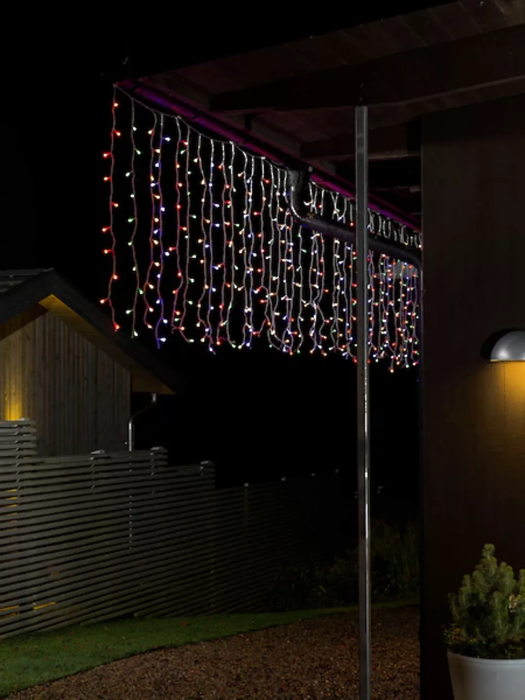 KONSTSMIDE LED-Lichtervorhang »Weihnachtsdeko aussen«, 200 St.-flammig günstig online kaufen