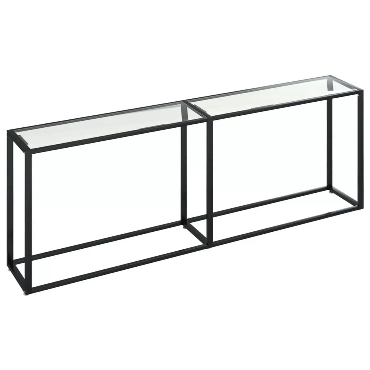 vidaXL Konsolentisch Transparent 220x35x75,5 cm Hartglas günstig online kaufen