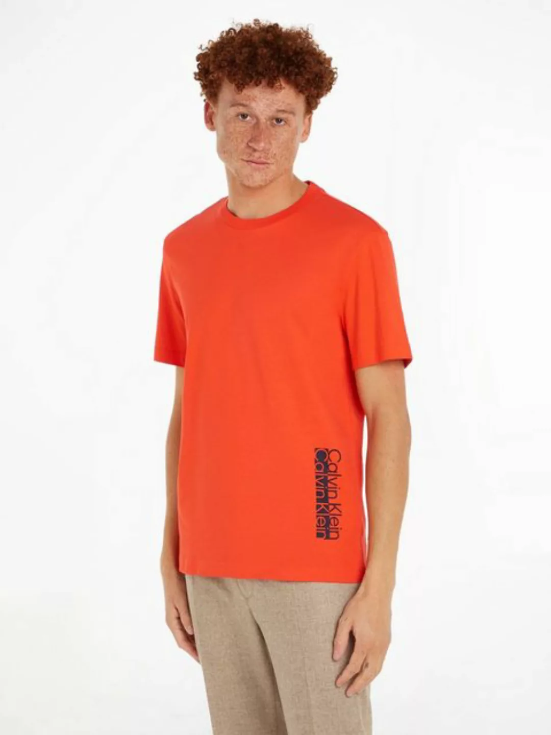 Calvin Klein T-Shirt OFF-PLACED LOGO T-SHIRT günstig online kaufen