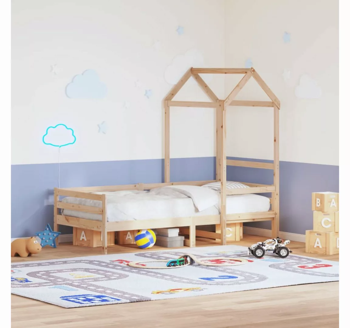 vidaXL Bett, Dach für Kinderbett 98x70x176,5 cm Massivholz Kiefer günstig online kaufen