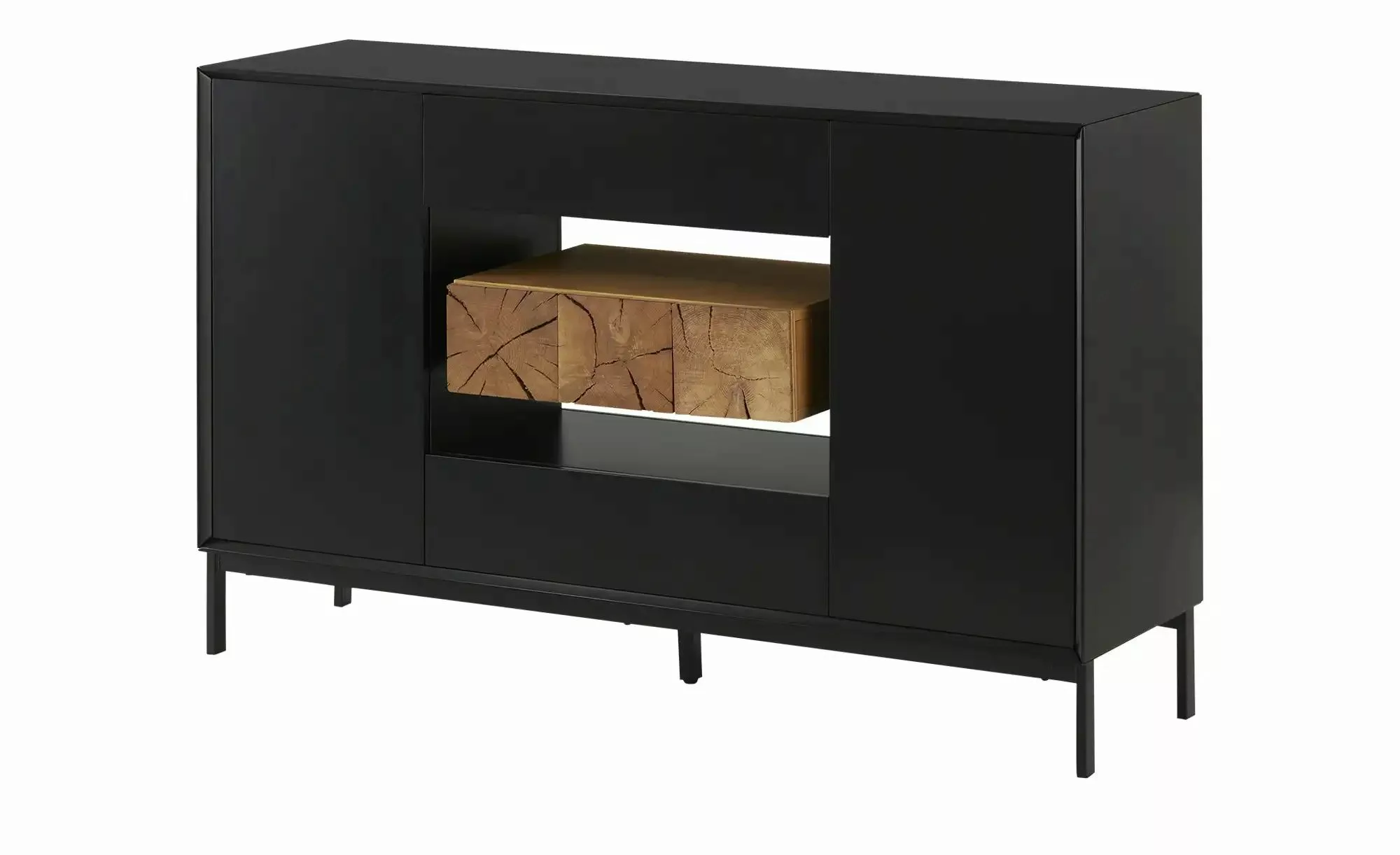 Sideboard  Schiava ¦ schwarz ¦ Maße (cm): B: 140 H: 85 T: 40 Kommoden & Sid günstig online kaufen