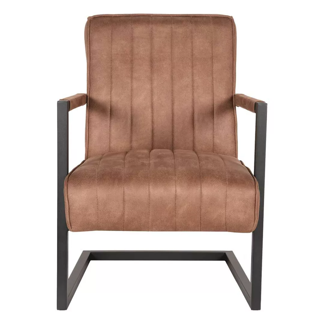 Lounge Sessel in Braun Microfaser Wippfunktion günstig online kaufen