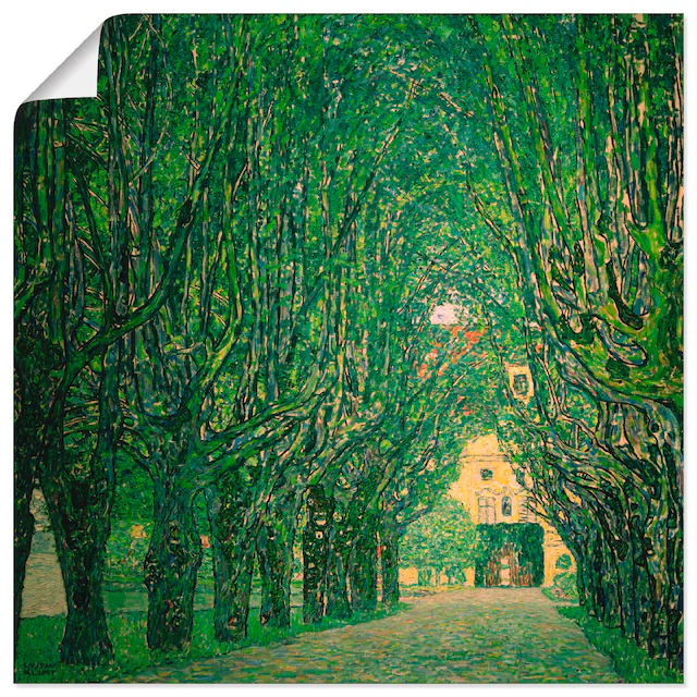 Artland Kunstdruck "Allee im Park von Schloß Kammer", Wiesen & Bäume, (1 St günstig online kaufen