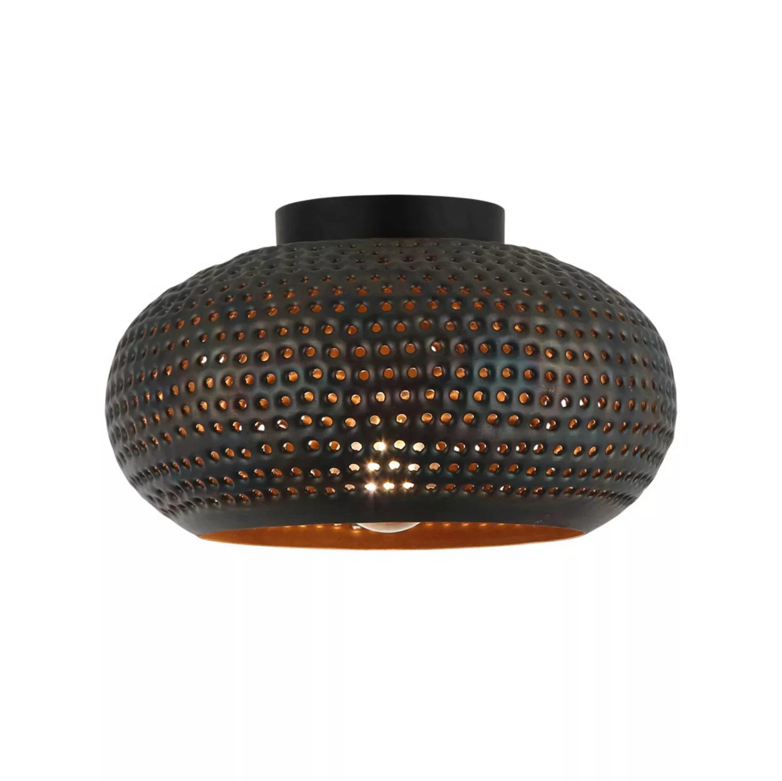 Deckenlampe Fori, Ø 35 cm, braun, Metall günstig online kaufen