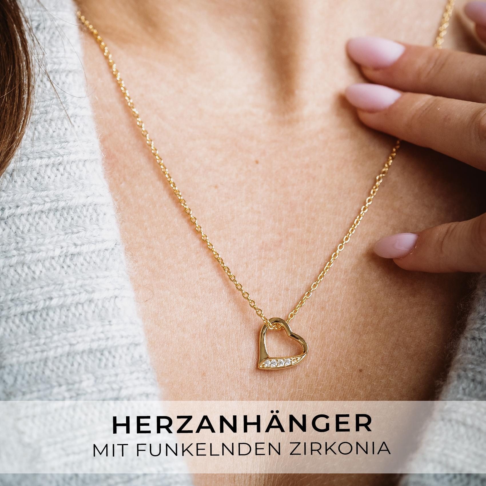Amoonic Herzkette Halskette Damen Silber 925 günstig online kaufen