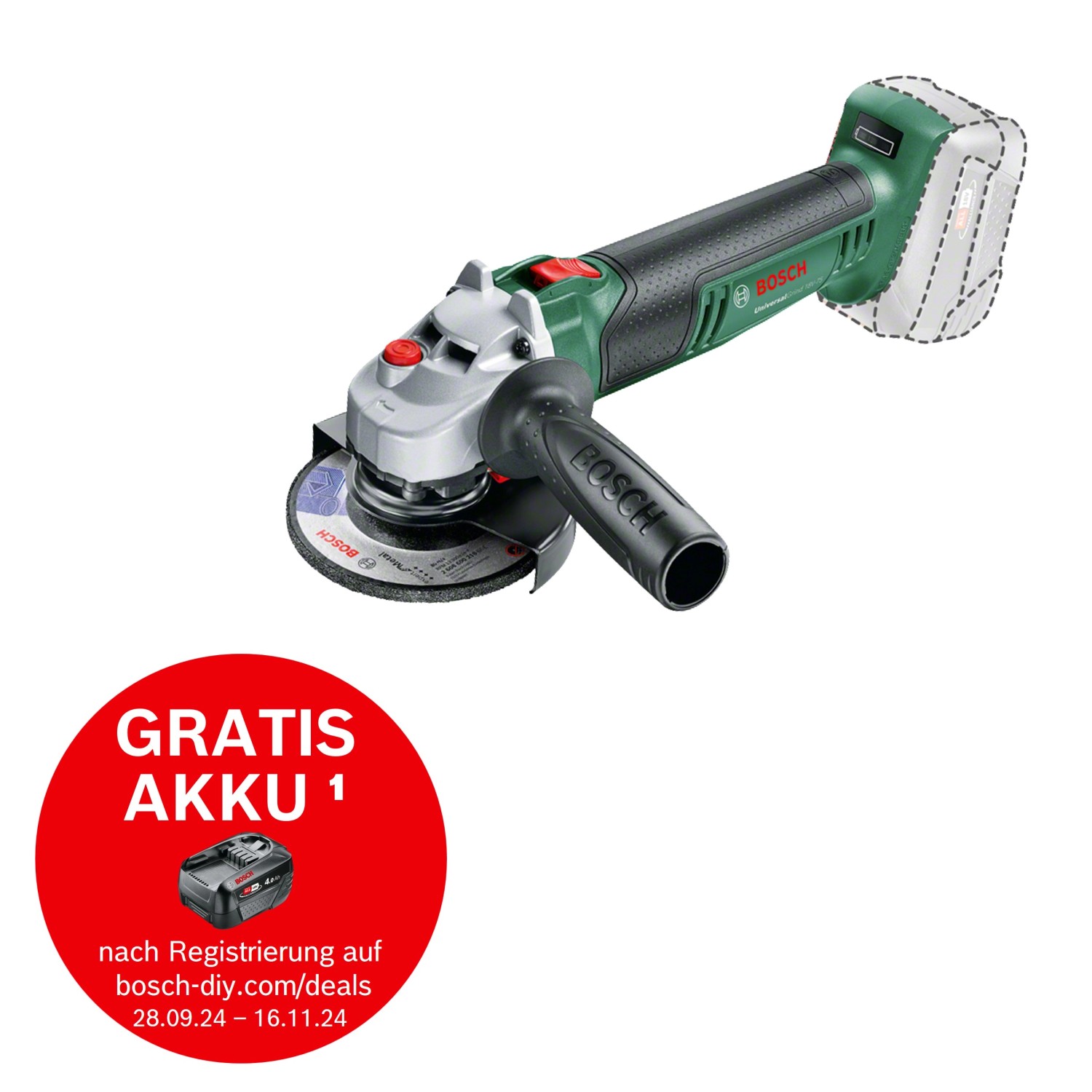 Bosch Akku-Winkelschleifer UniversalGrind 18V-75 Solo 115 mm günstig online kaufen