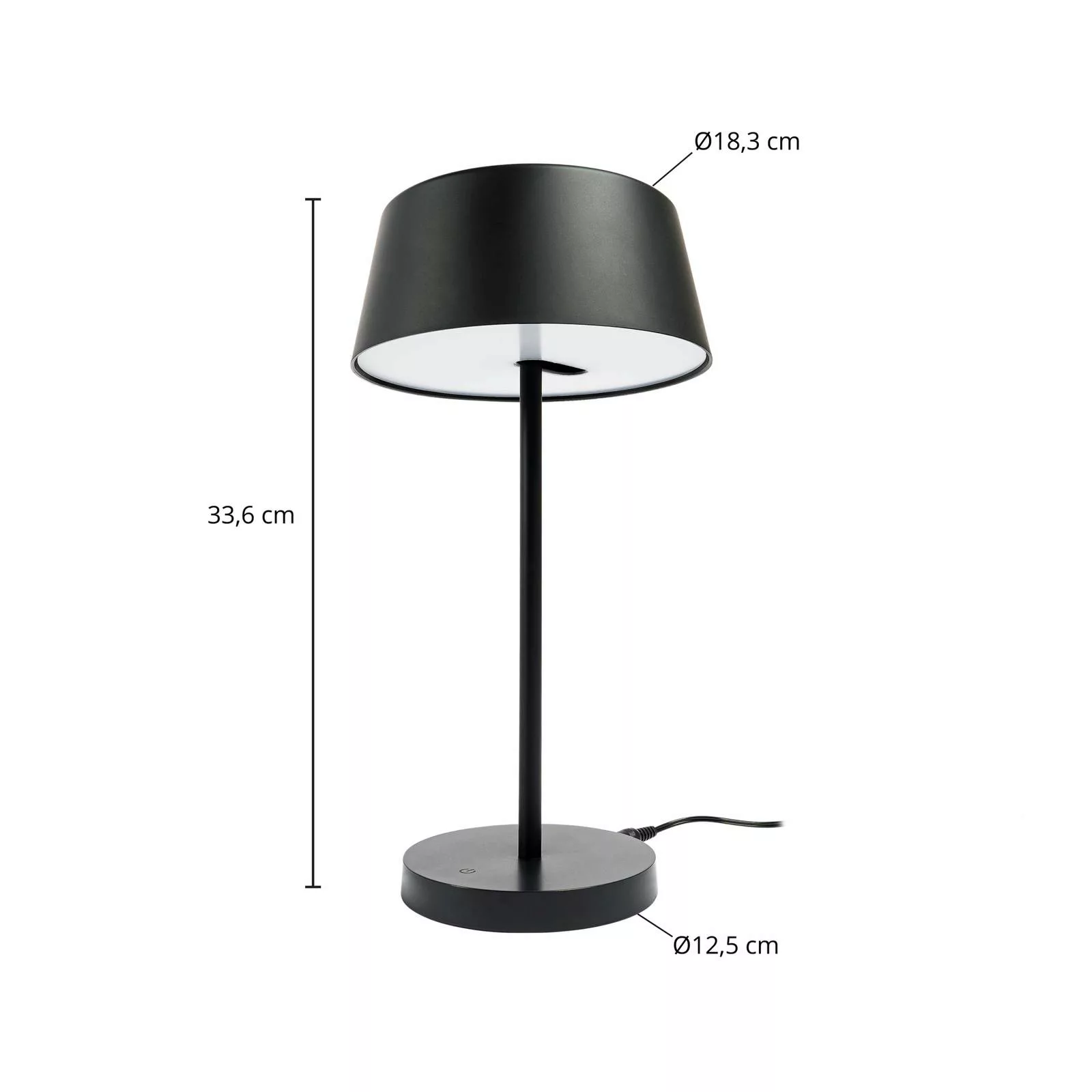 Lindby Milica LED-Tischleuchte, schwarz, dimmbar günstig online kaufen