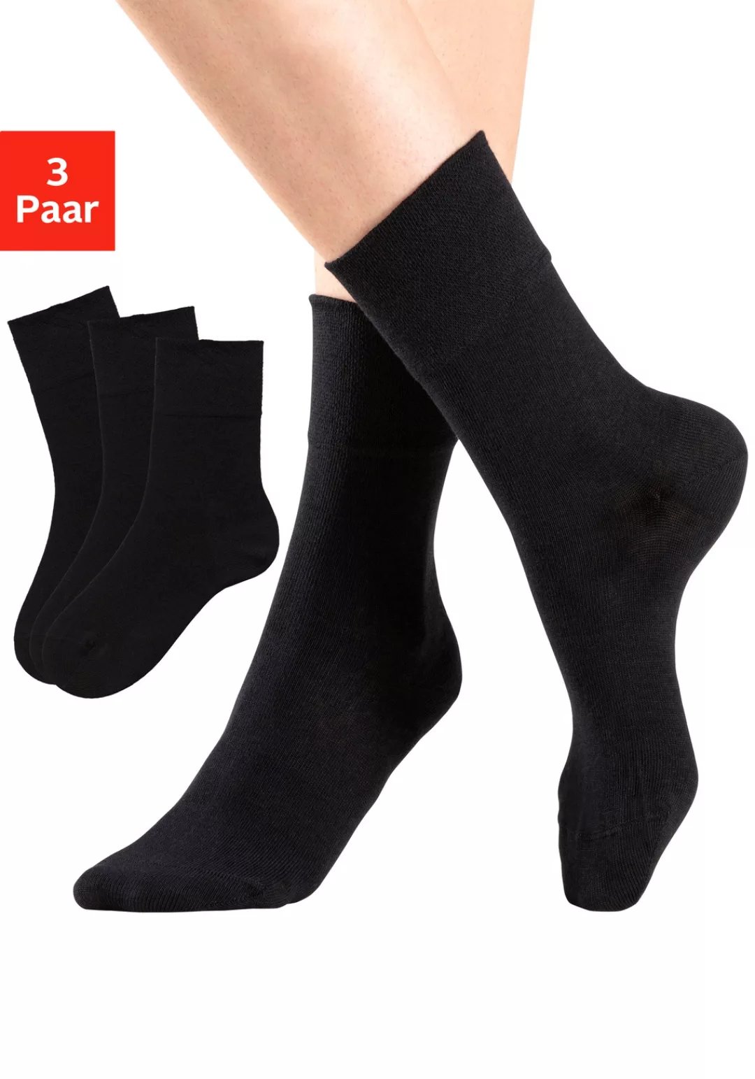 H.I.S Socken, (Packung, 3 Paar), mit Komfortbund auch für Diabetiker geeign günstig online kaufen