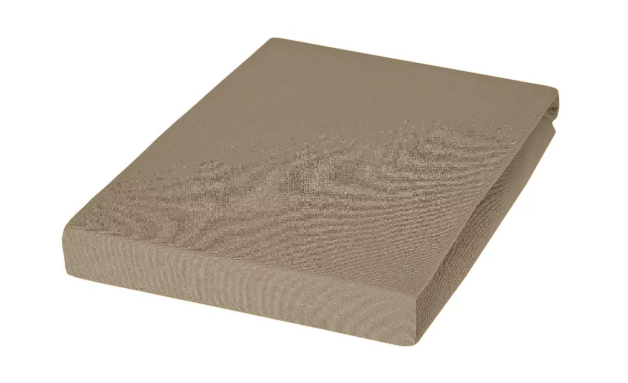 Janine Janine Spannbetttuch Elastic-Jersey 5002 taupe Größe:  150x200 cm günstig online kaufen