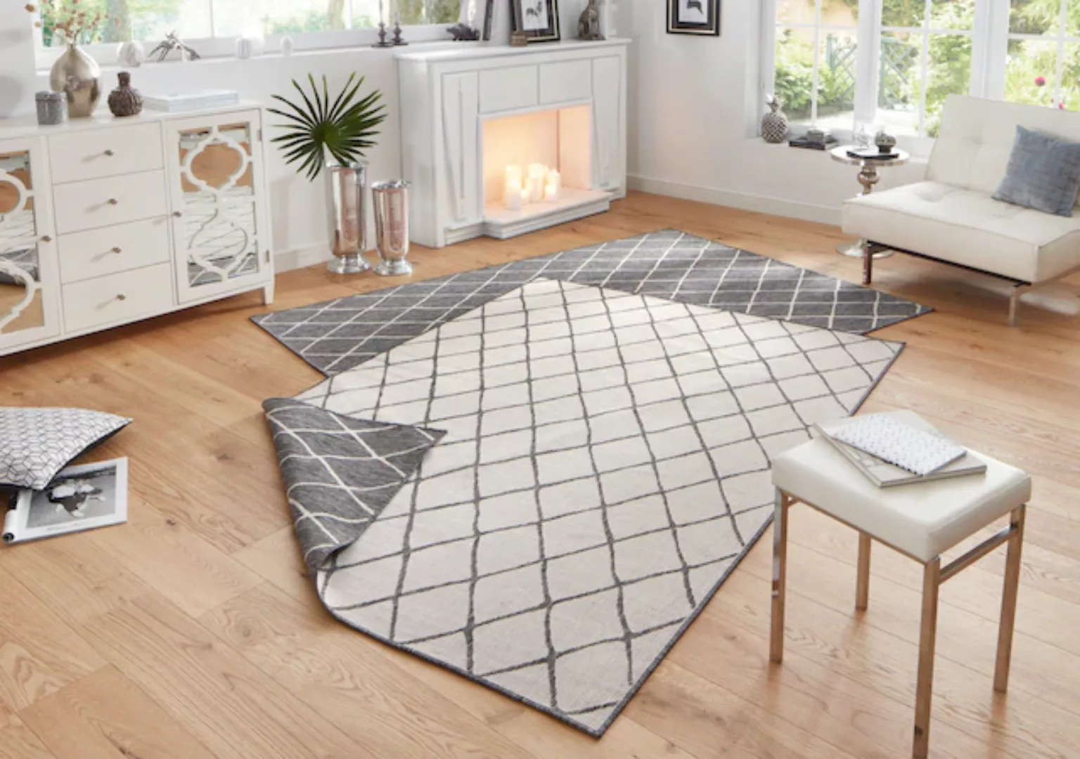 HANSE Home Teppich »Malaga Wendeteppich«, rechteckig, 5 mm Höhe, In-& Outdo günstig online kaufen