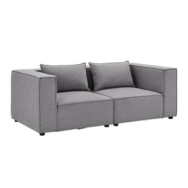 Juskys 2-Sitzer Domas, 2 Teile, S, modulare Couch für Wohnzimmer, Garnitur günstig online kaufen