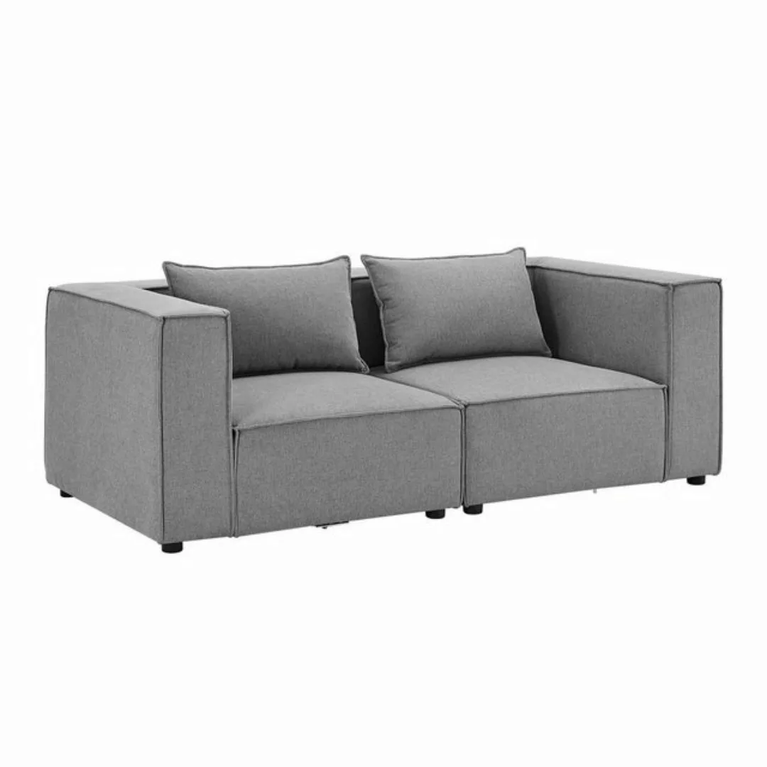 Juskys 2-Sitzer Domas, 2 Teile, S, modulare Couch für Wohnzimmer, Garnitur günstig online kaufen