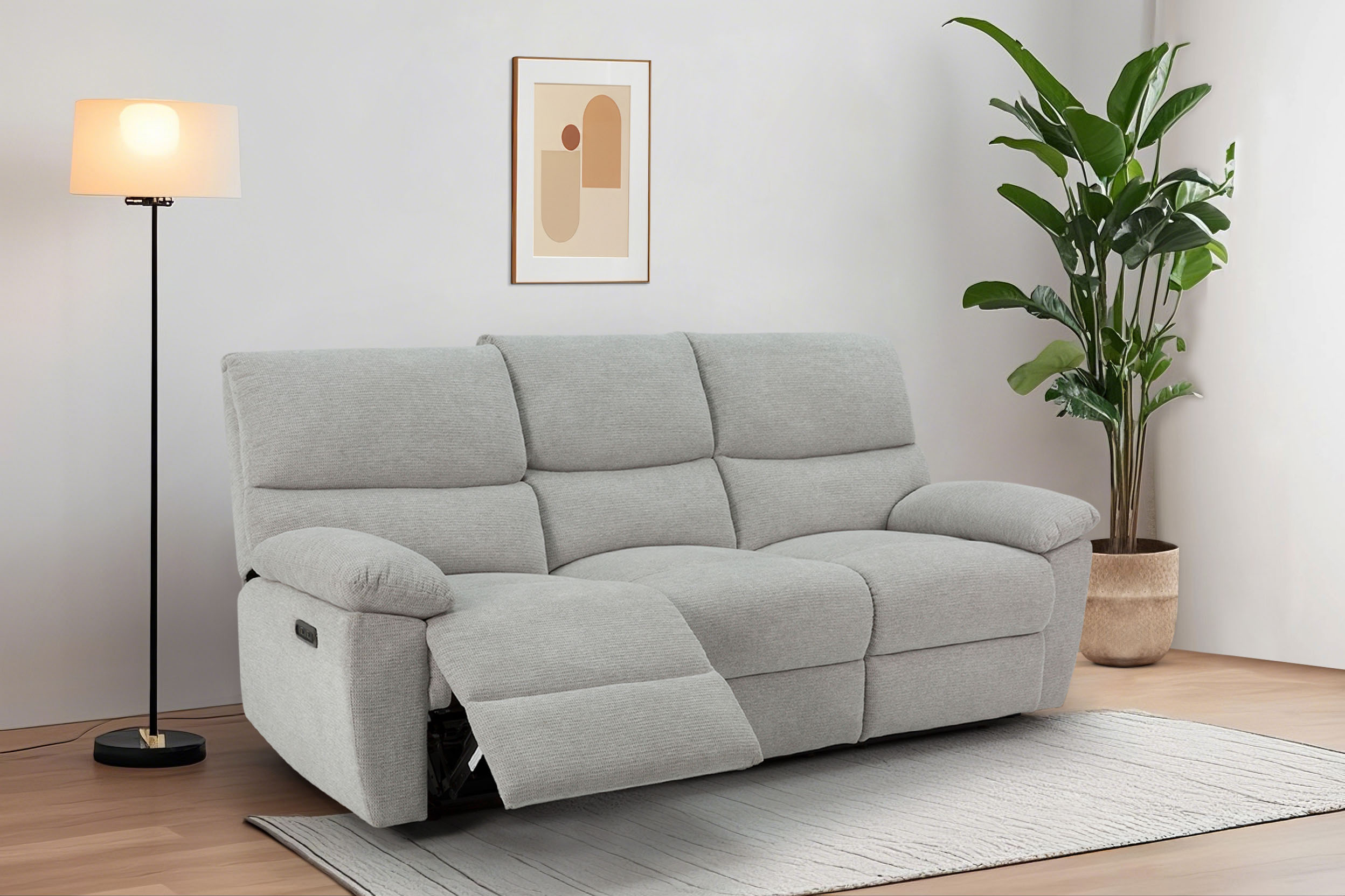 Home affaire 3-Sitzer "LANNOY, manuelle o. elelektrische Relaxfunktion in 2 günstig online kaufen
