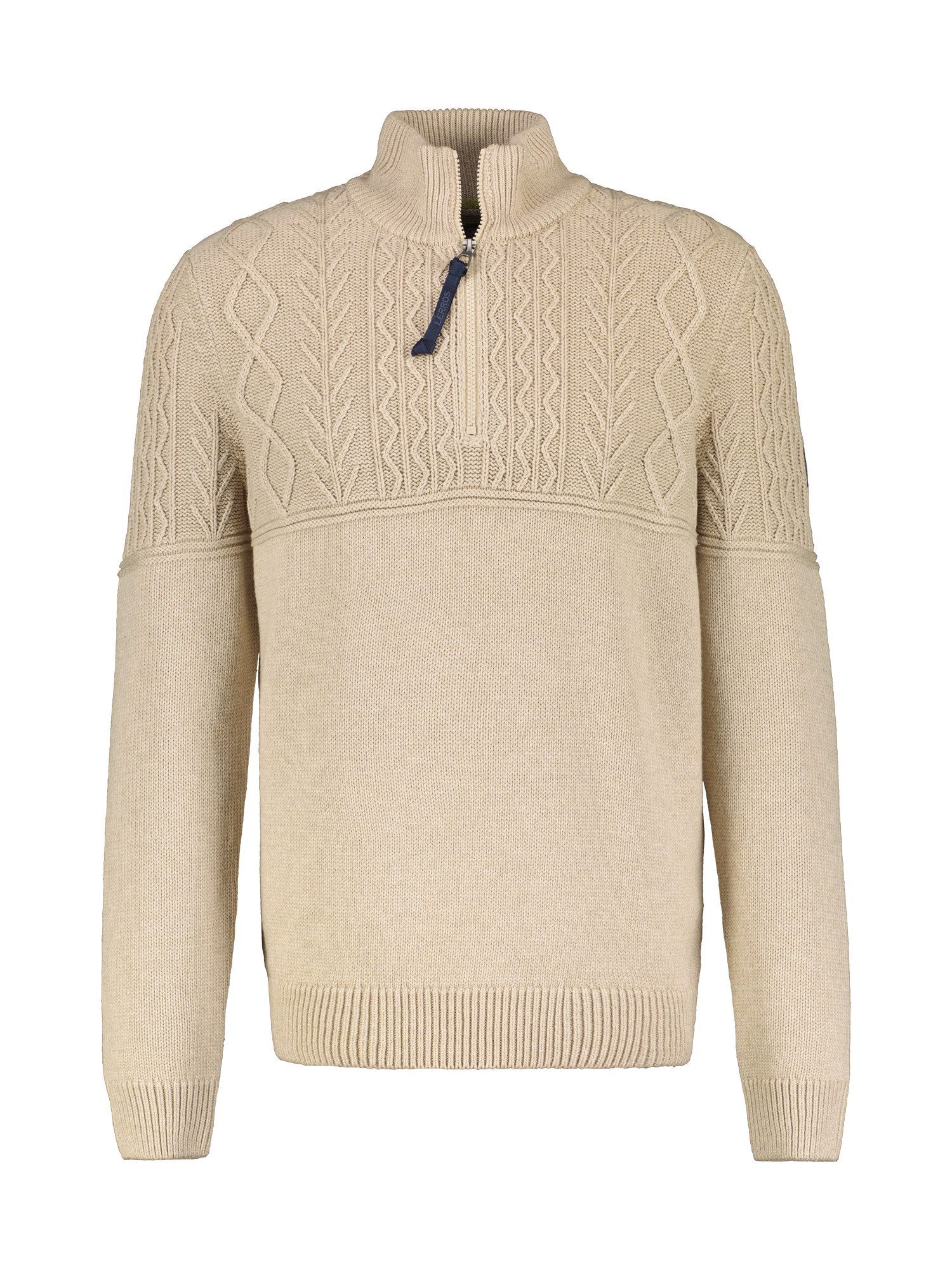 LERROS Strickpullover "LERROS Stricktroyer, tonal gemustert" günstig online kaufen