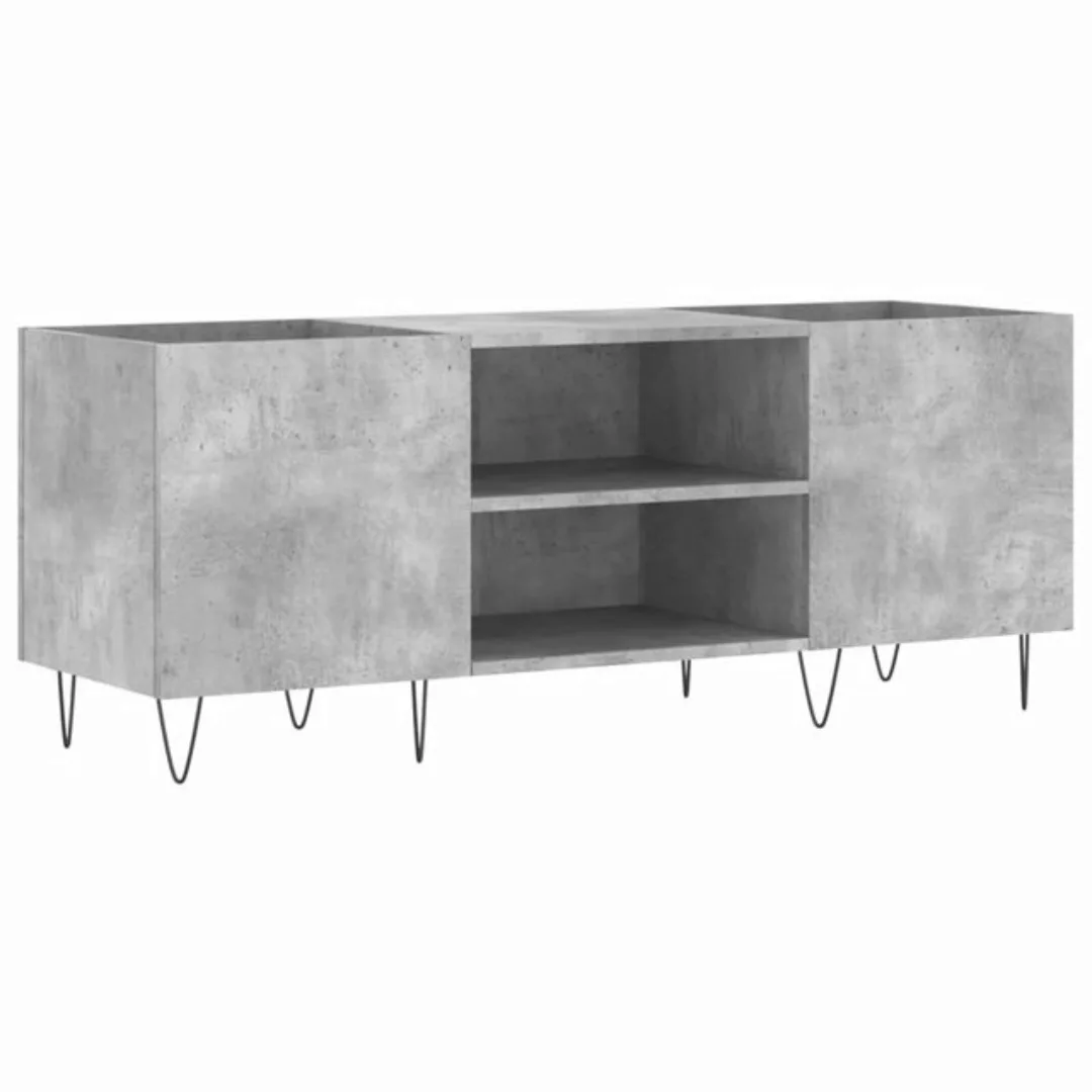 vidaXL Beistellschrank Plattenschrank Betongrau 121x38x48 cm Holzwerkstoff günstig online kaufen