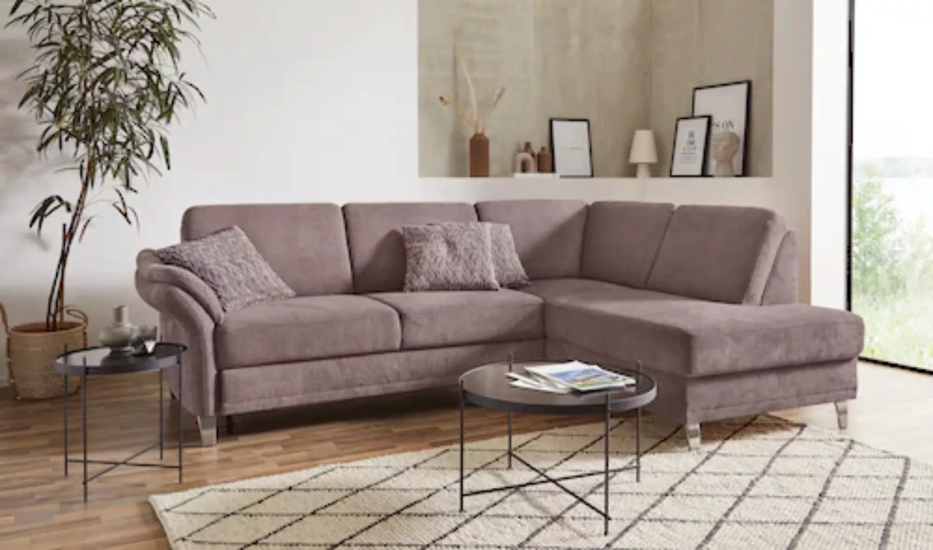 sit&more Ecksofa »Clio L-Form«, wahlweise mit Bettfunktion und Bettkasten, günstig online kaufen