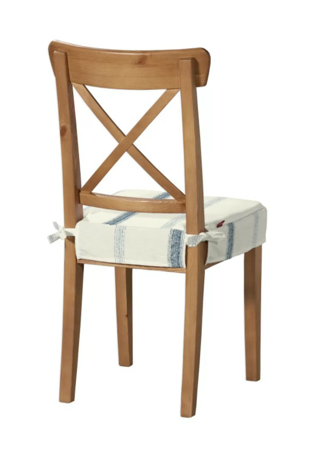 Sitzkissen geeignet für das Ikea Modell Ingolf, creme- blau gestreift, Mode günstig online kaufen