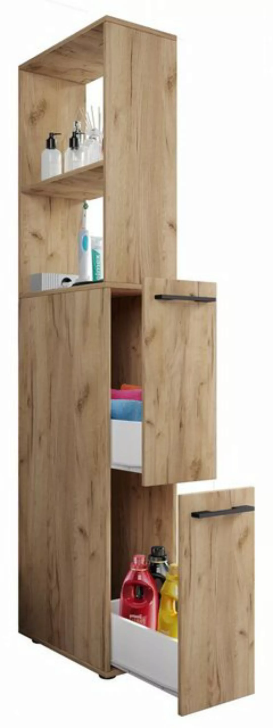 VCM Hochschrank Holz Badmöbel Nischenschrank Schublade Sadilo XL (1-St) günstig online kaufen