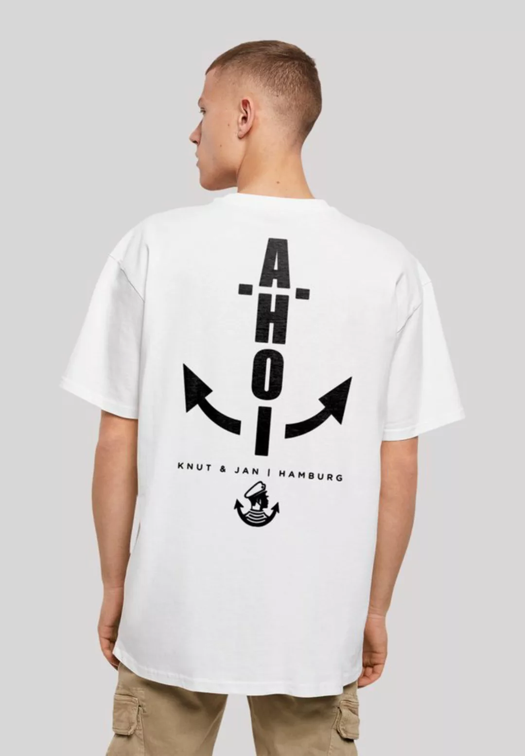 F4NT4STIC T-Shirt "Oversized T-Shirt Ahoi Anker Knut & Jan Hamburg", Print günstig online kaufen