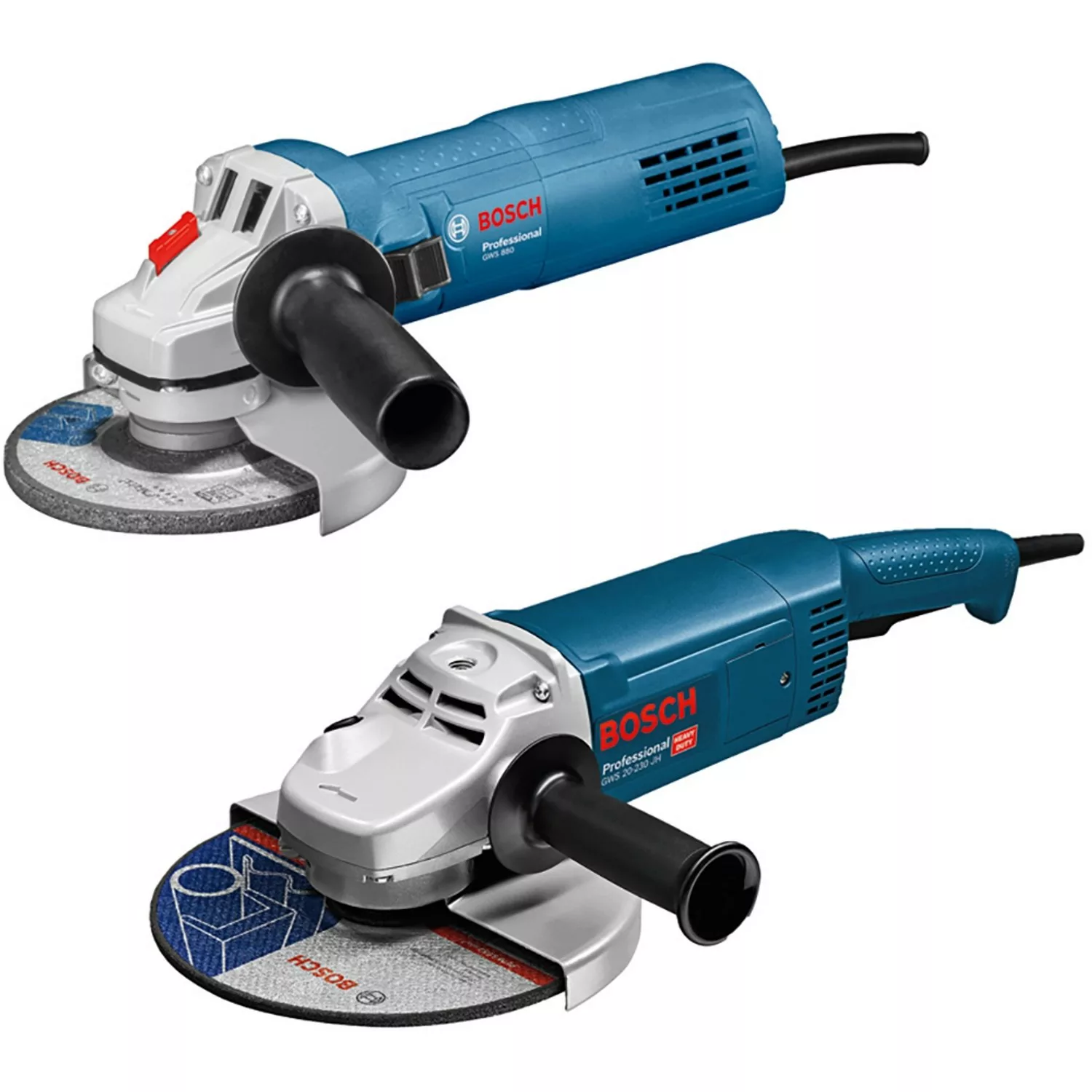 Bosch Professional Winkelschleifer GWS 20-230 J + GWS 880 im Karton günstig online kaufen