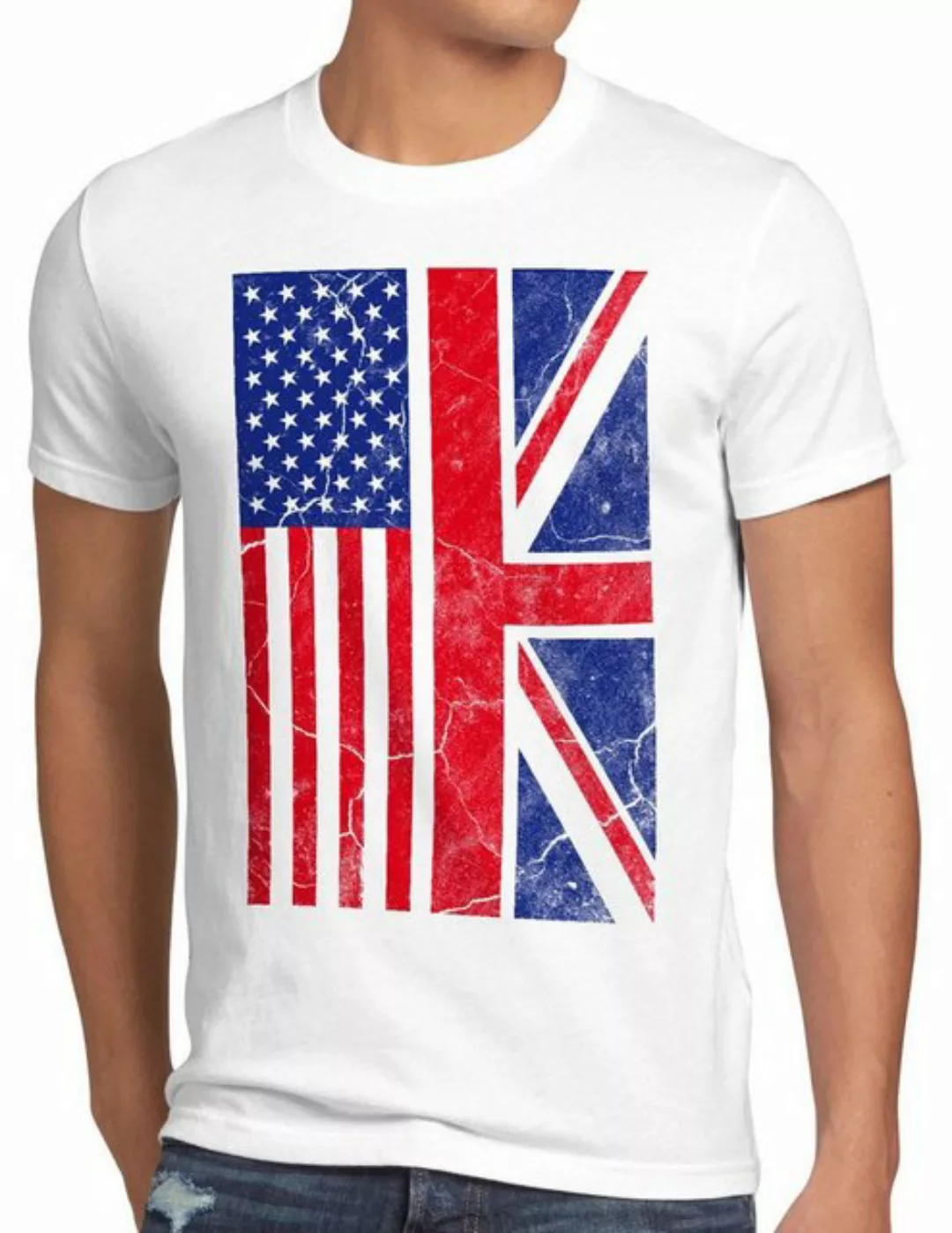 style3 Print-Shirt Herren T-Shirt USA Amerika Union Jack Flagge Flag Stars günstig online kaufen