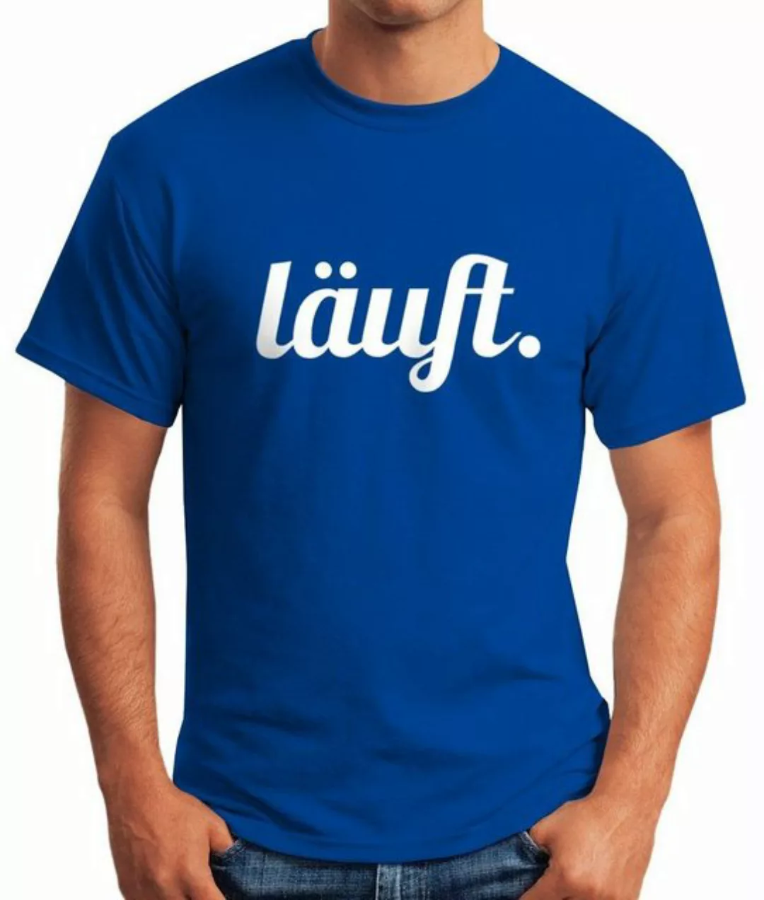 MoonWorks Print-Shirt cooles lustiges Herren T-Shirt - läuft - Fun-Shirt mi günstig online kaufen