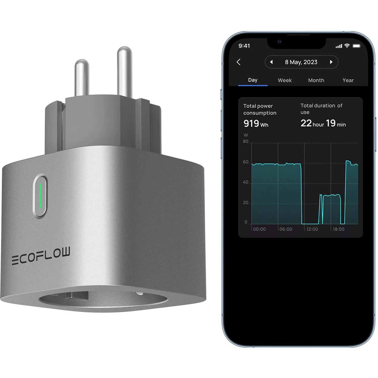Ecoflow Steckdose Smart Plug Silber günstig online kaufen