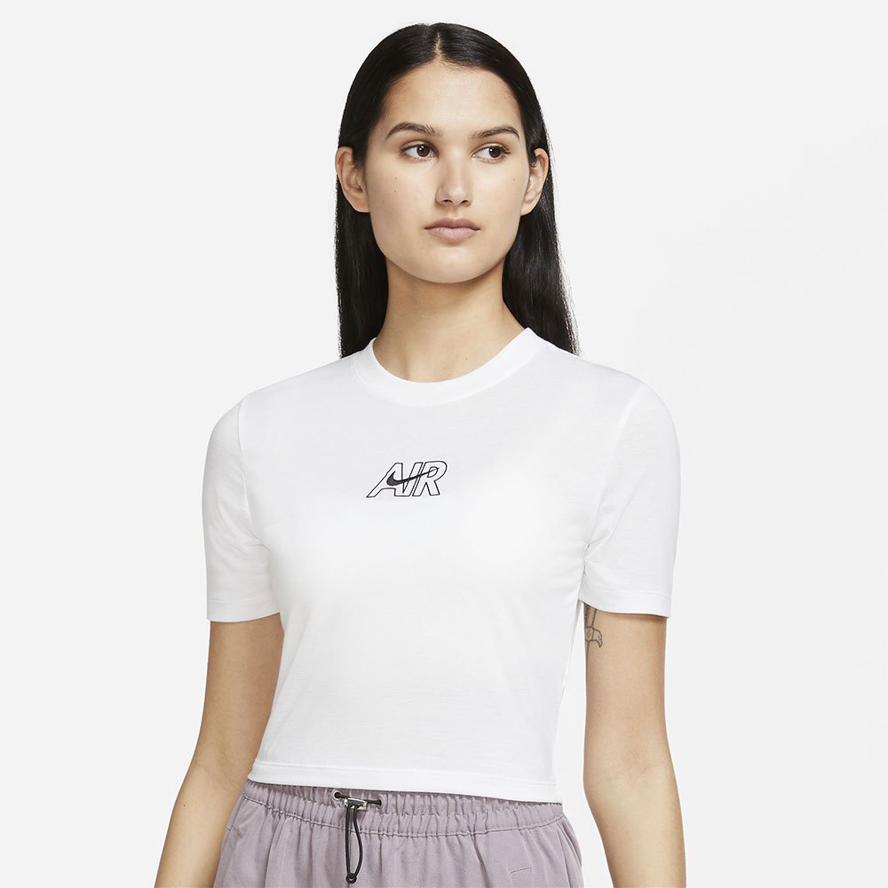 Nike Sportswear Slim Crop Air Kurzärmeliges T-shirt L White günstig online kaufen