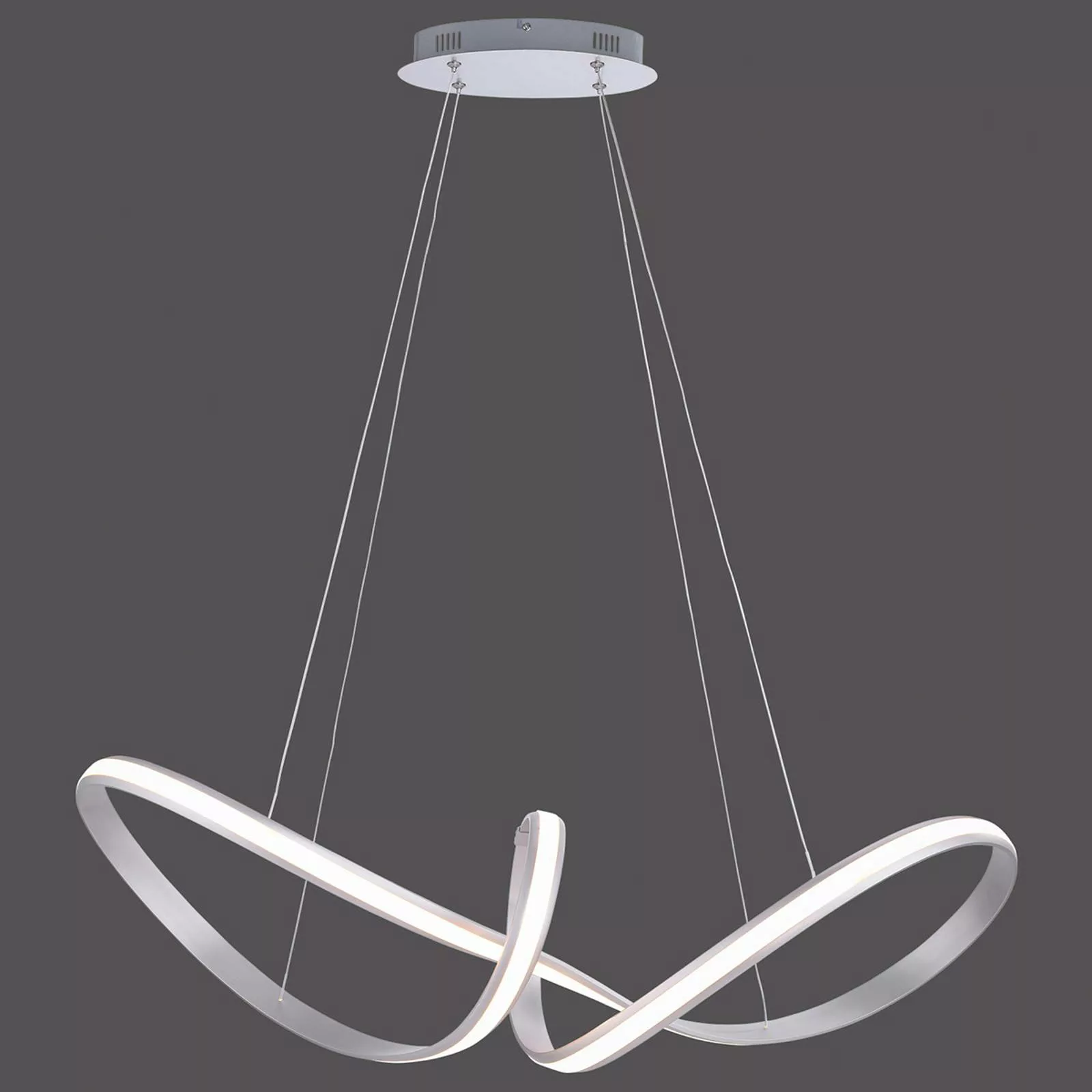 LED Pendelleuchte Melinda in Silber, geschwungen 940 mm günstig online kaufen