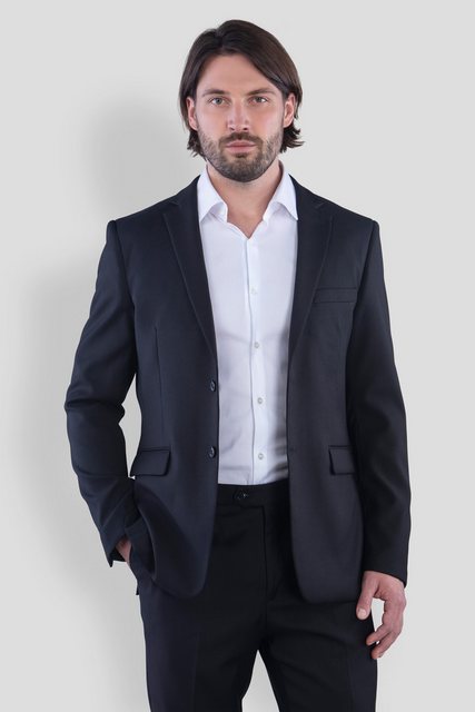 SANDER STELLAN Anzug Herren Business Anzug Hochzeitsanzug in Schwarz Slim F günstig online kaufen